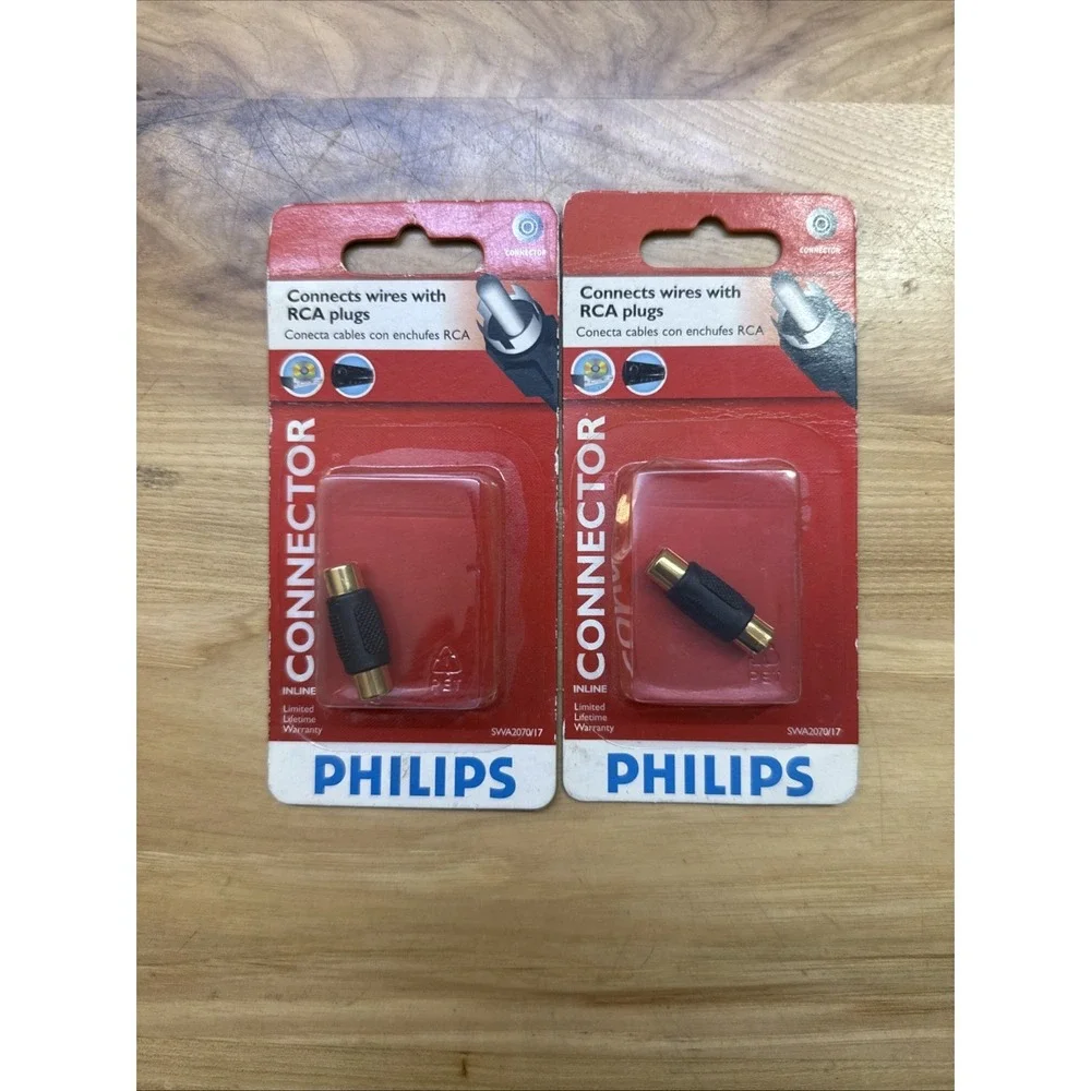 Philips RCA Inline Connectors (Quality Sound) 2 Packs